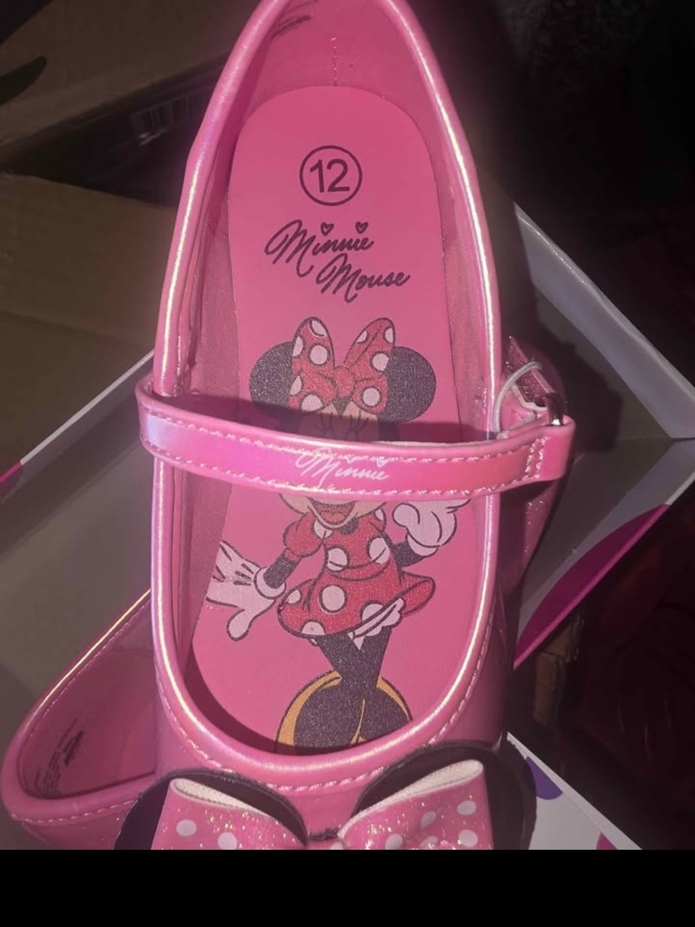 Disney Girls Pink Minnie Mouse Mary Jane Dress Shoes